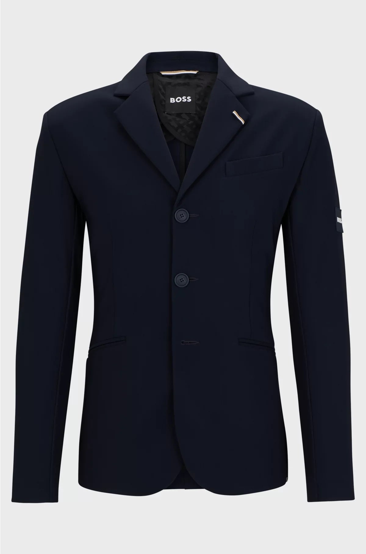 EQUESTRIAN SHOW JACKET WITH LOGO PATCH AND SIGNATURE STRIPE