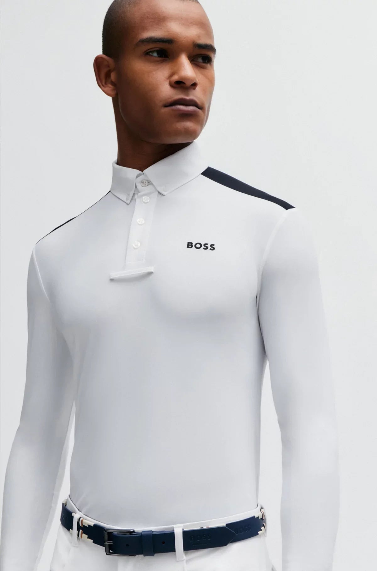 EQUESTRIAN SHOW SHIRT WITH SHOULDER INSERTS AND LOGO