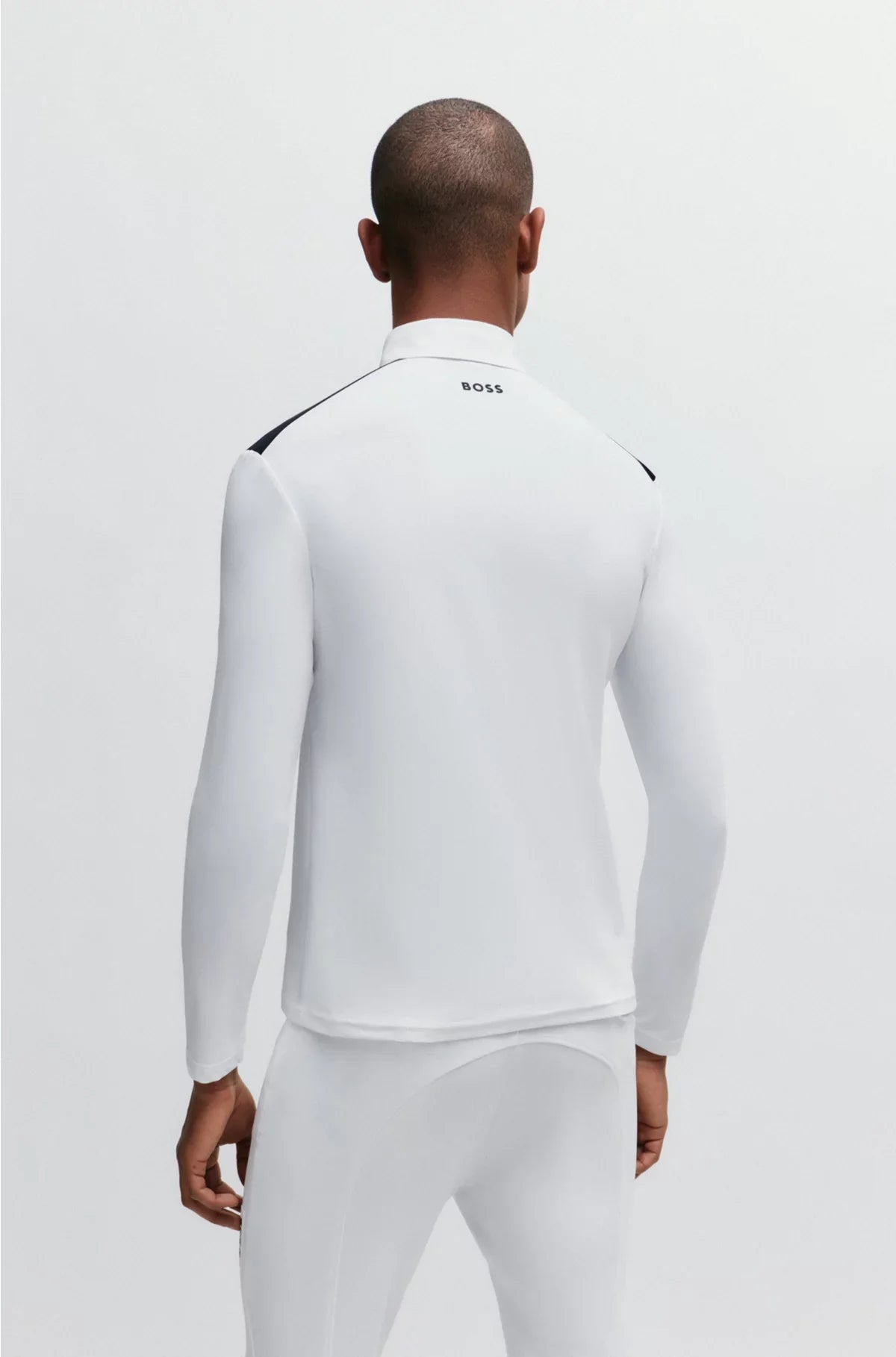 EQUESTRIAN SHOW SHIRT WITH SHOULDER INSERTS AND LOGO