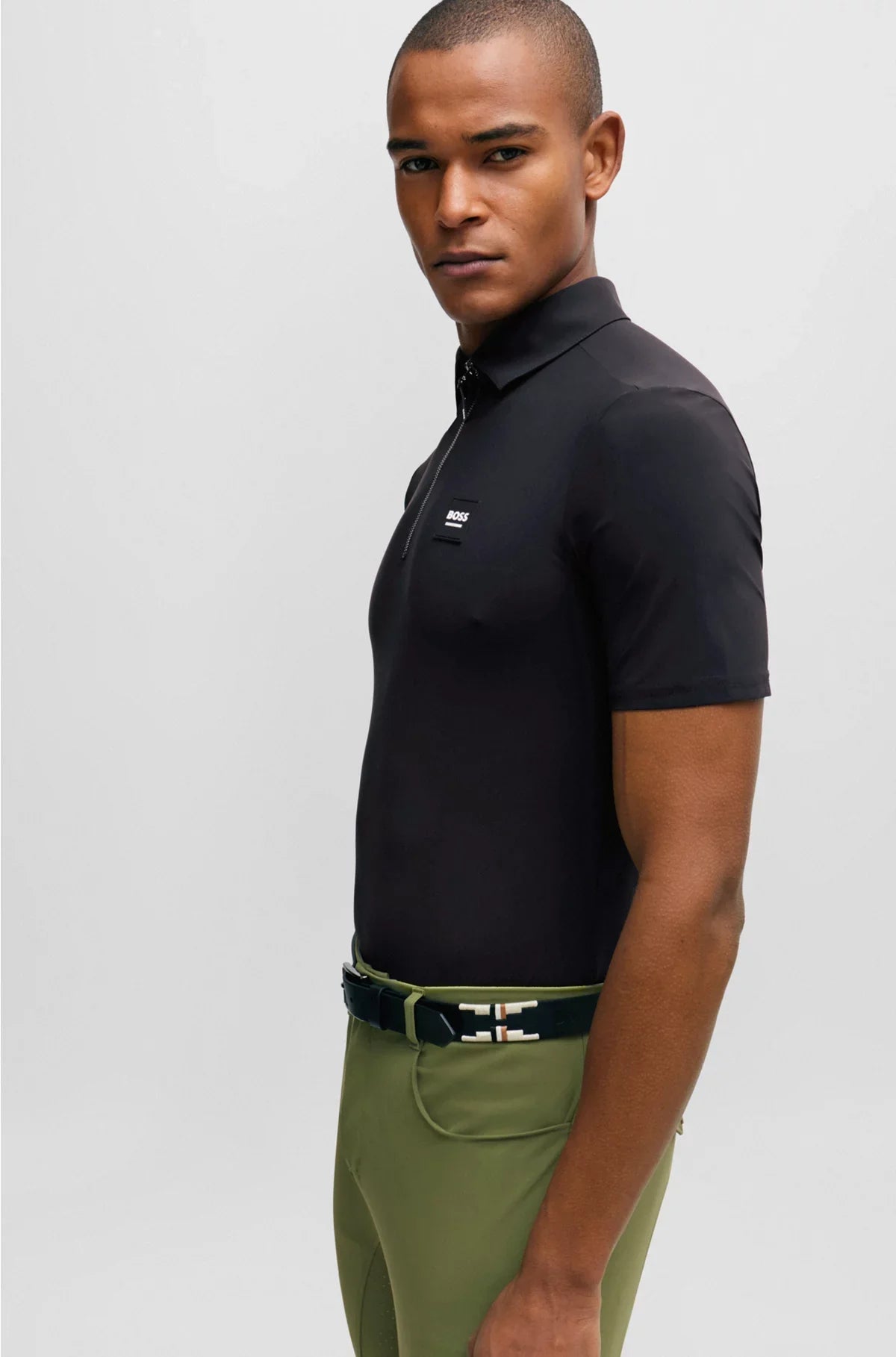 EQUESTRIAN TRAINING SHIRT WITH SIGNATURE LOGO PATCH