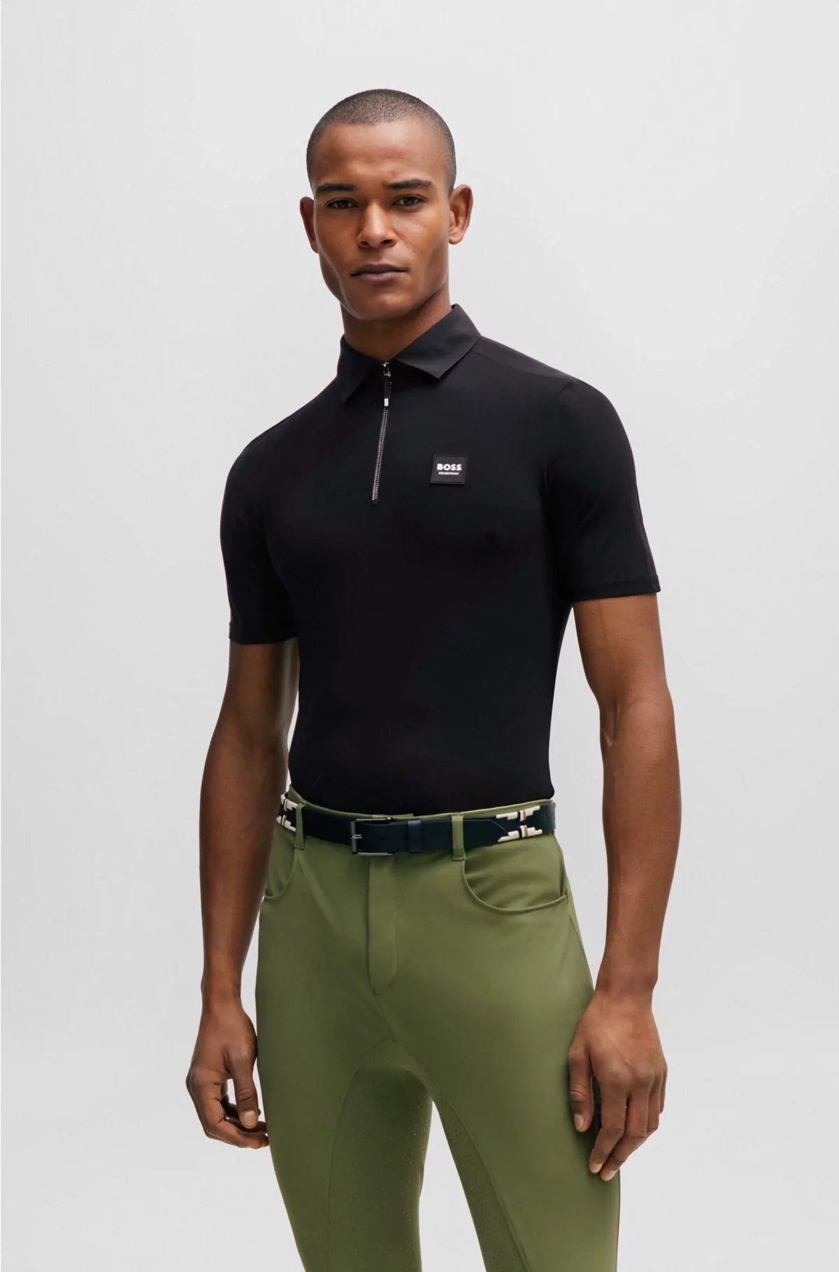EQUESTRIAN TRAINING SHIRT WITH SIGNATURE LOGO PATCH
