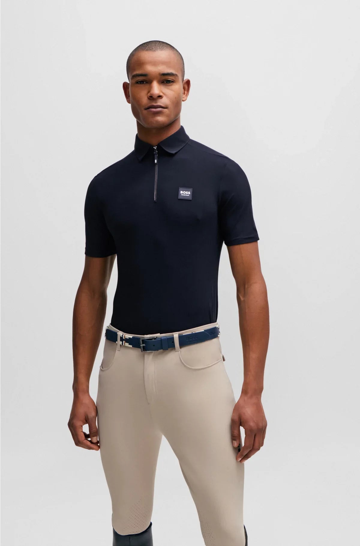 EQUESTRIAN TRAINING SHIRT WITH SIGNATURE LOGO PATCH