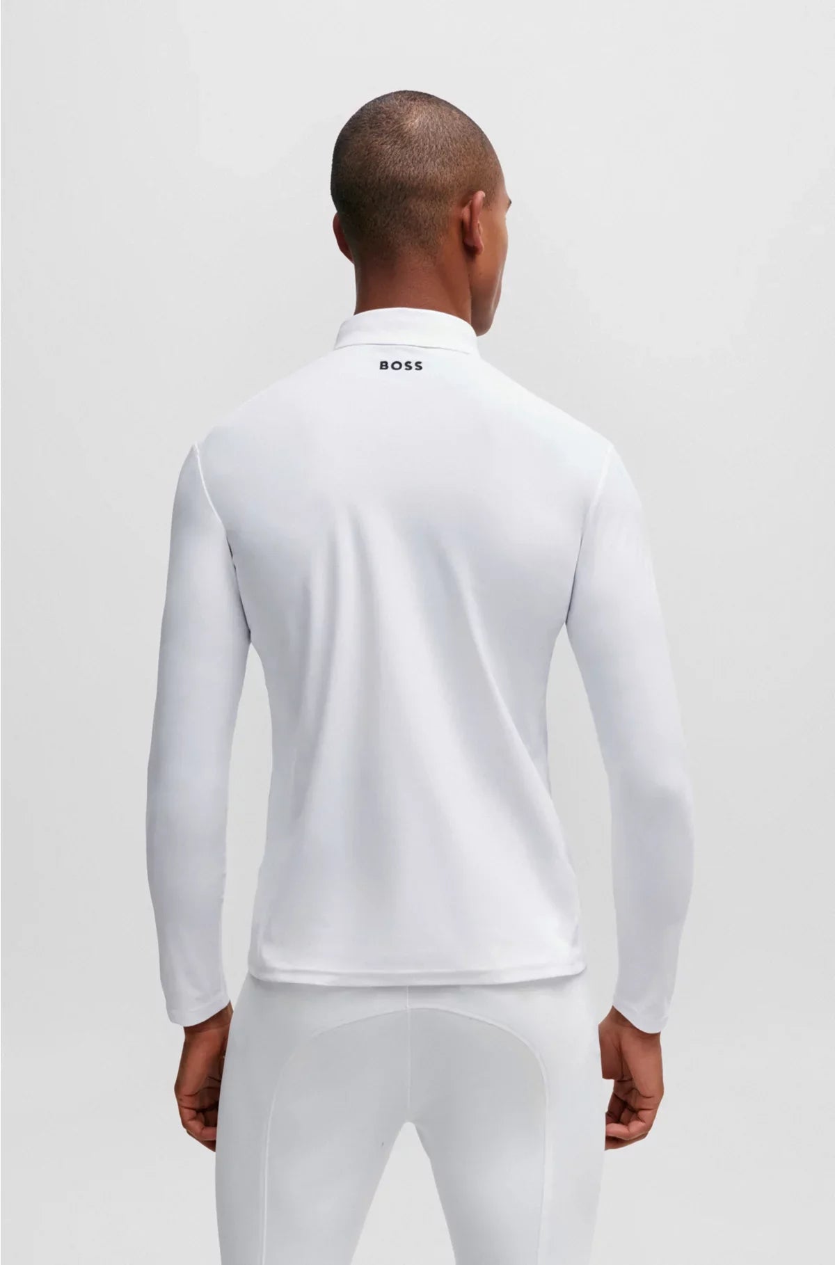 EQUESTRIAN SHOW SHIRT IN WHITE WITH SIGNATURE-STRIPE DETAILS