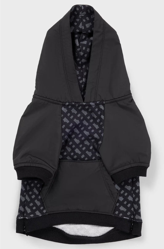 DOG HOODIE WITH MONOGRAM PATTERN