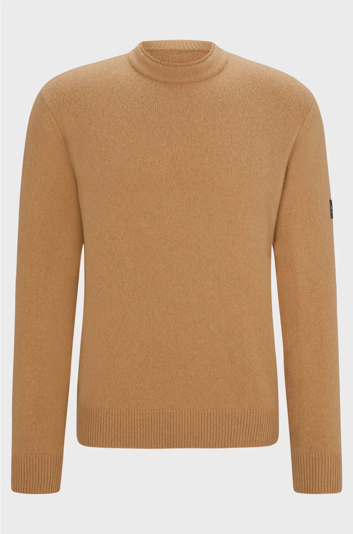 MAGLIONE EQUESTRE IN COTONE E CASHMERE CON PATCH LOGO
