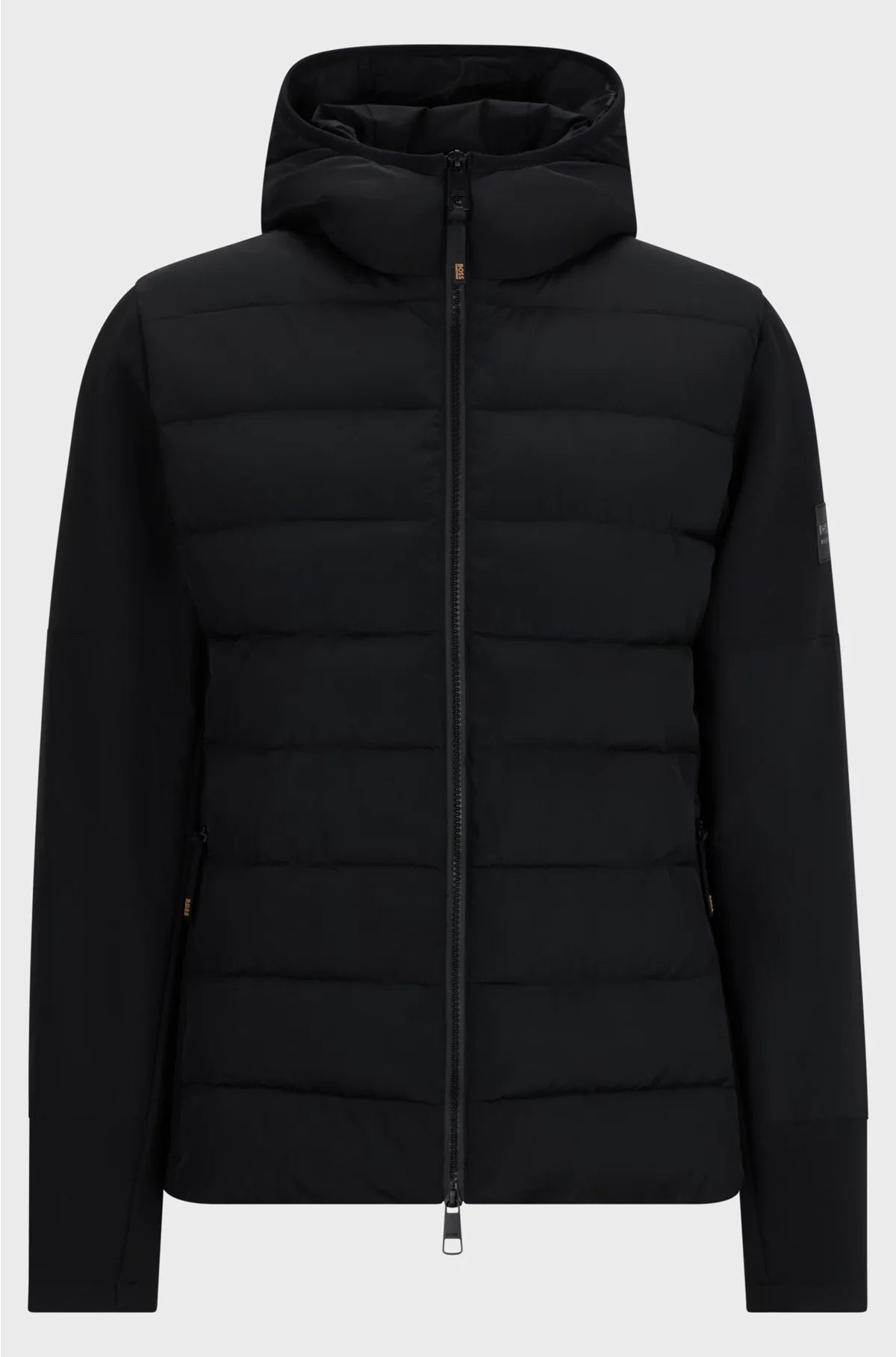 EQUESTRIAN HYBRID PUFFER JACKET WITH LOGO PATCH