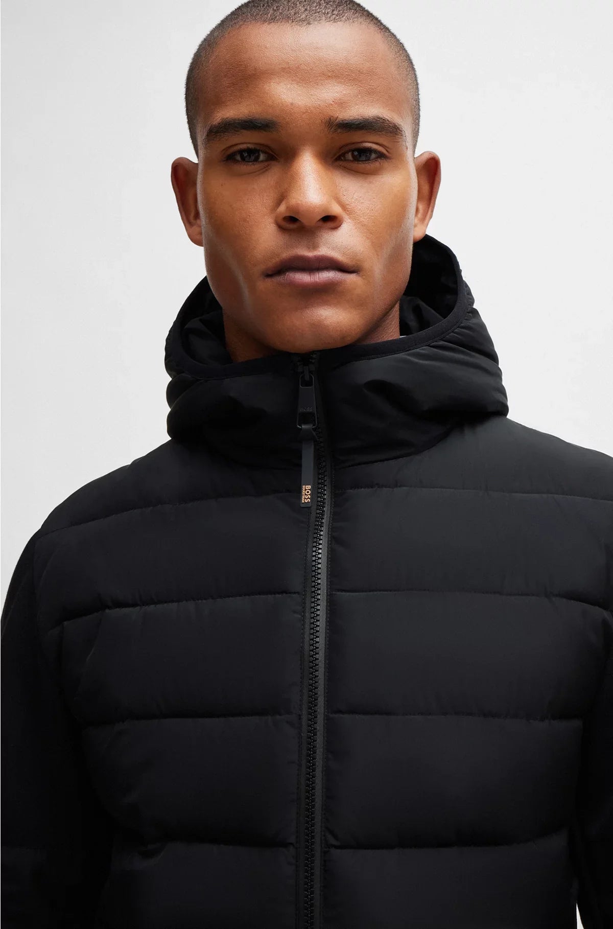 EQUESTRIAN HYBRID PUFFER JACKET WITH LOGO PATCH