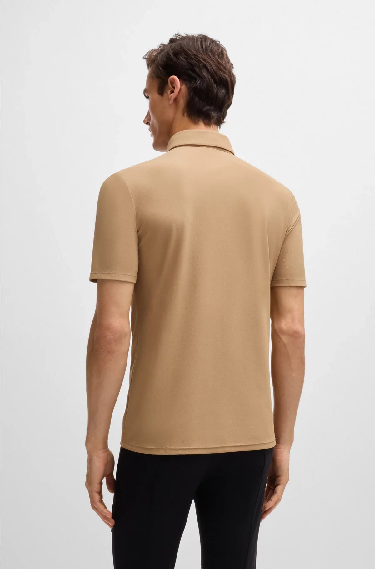 EQUESTRIAN STRETCH-PIQUE TRAINING SHIRT WITH ZIP PLACKET