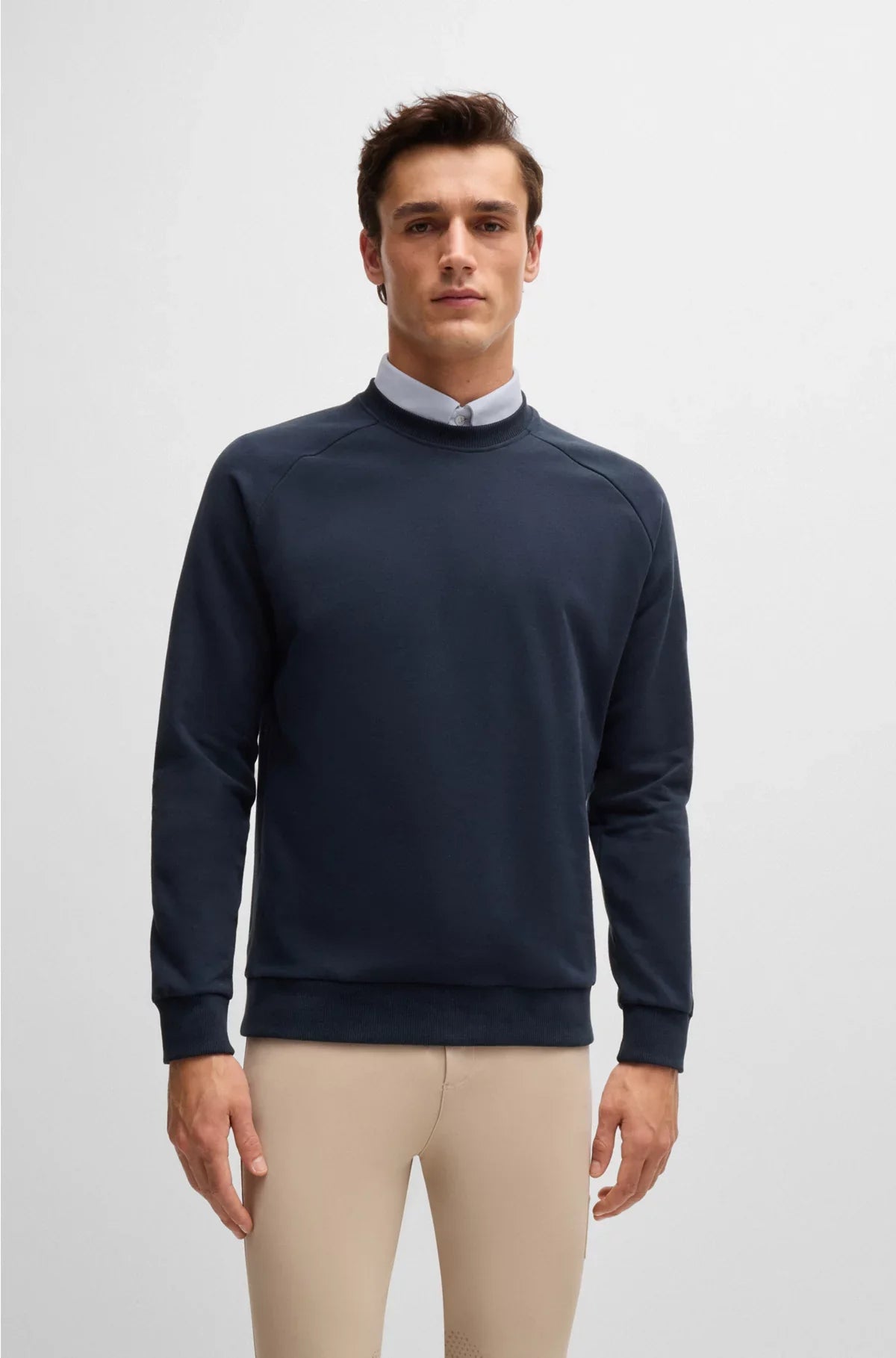 EQUESTRIAN SWEATER IN ITALIAN STRETCH COTTON