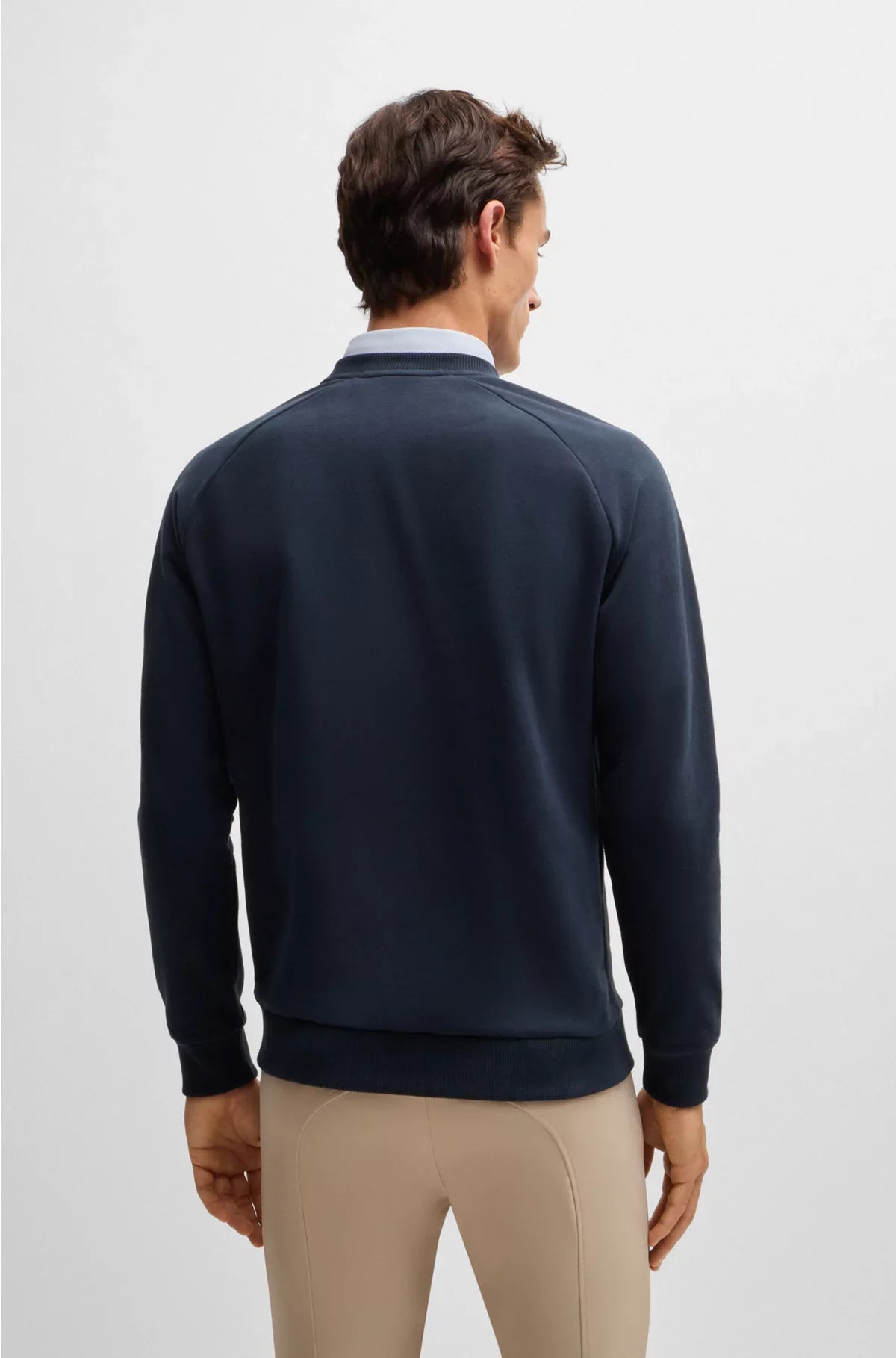 EQUESTRIAN SWEATER IN ITALIAN STRETCH COTTON