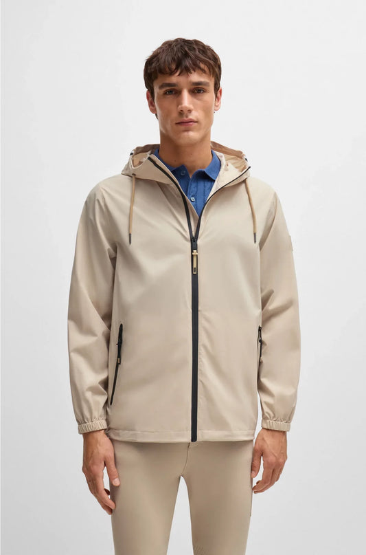 EQUESTRIAN WATERPROOF JACKET WITH SIGNATURE STRIPE