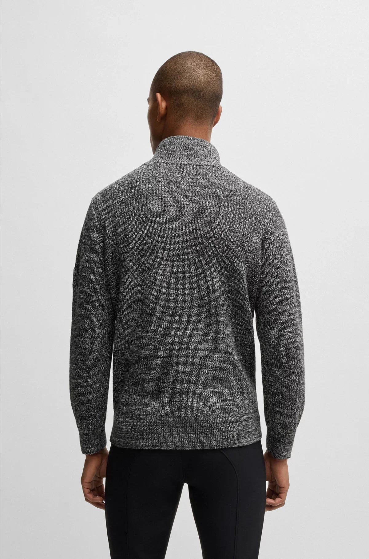 EQUESTRIAN MELANGE TROYER SWEATER
