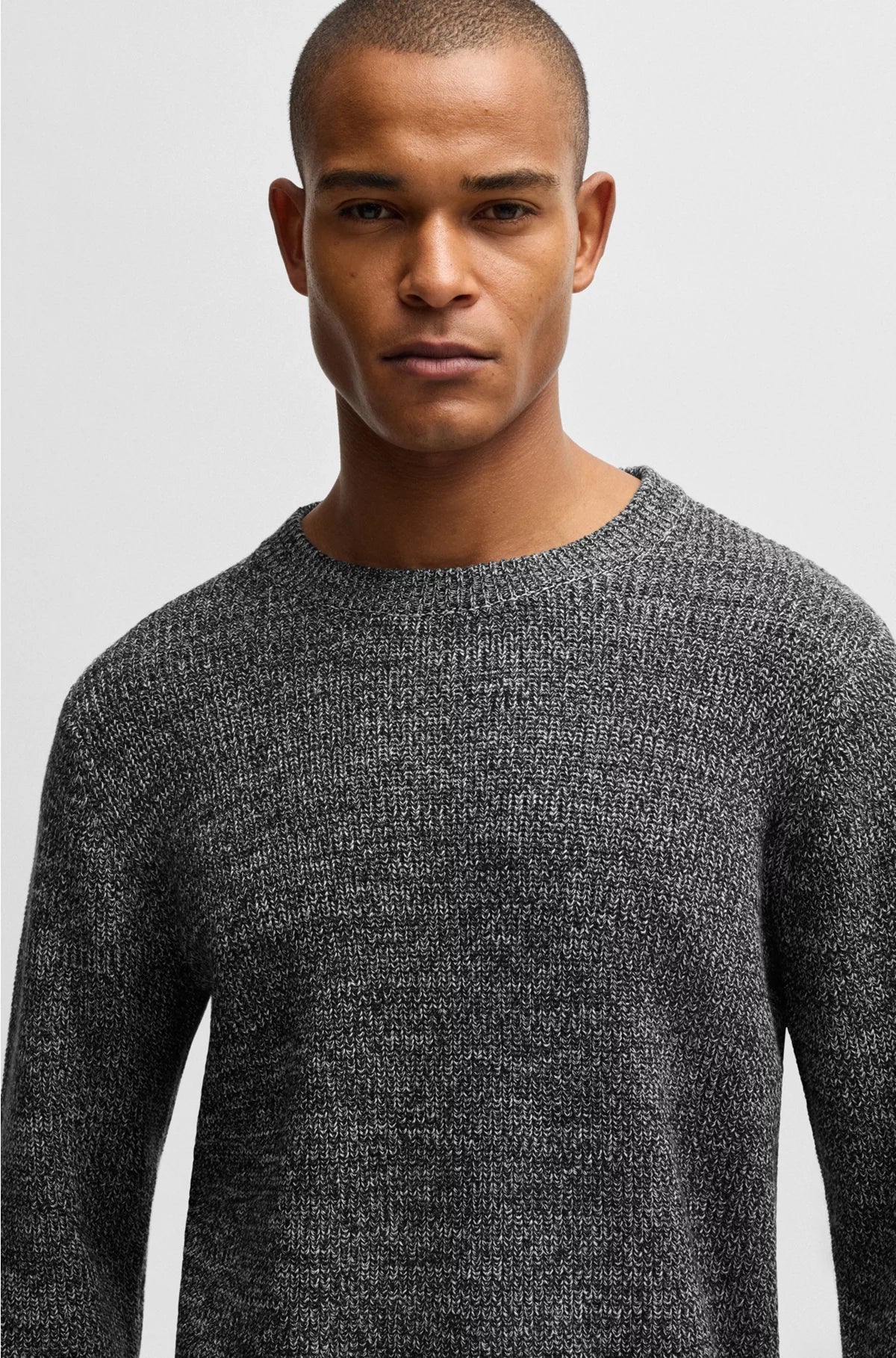 EQUESTRIAN SWEATER IN A MELANGE KNIT