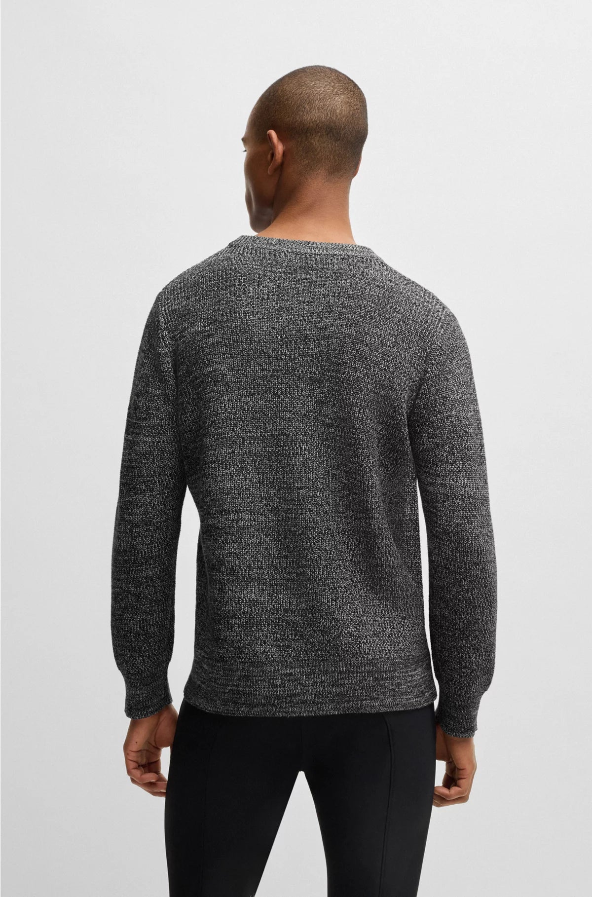 EQUESTRIAN SWEATER IN A MELANGE KNIT