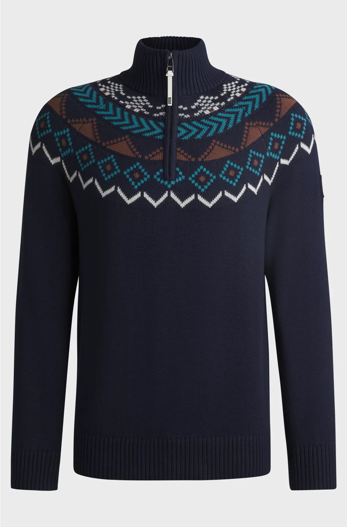EQUESTRIAN TROYER SWEATER WITH KNITTED PATTERN