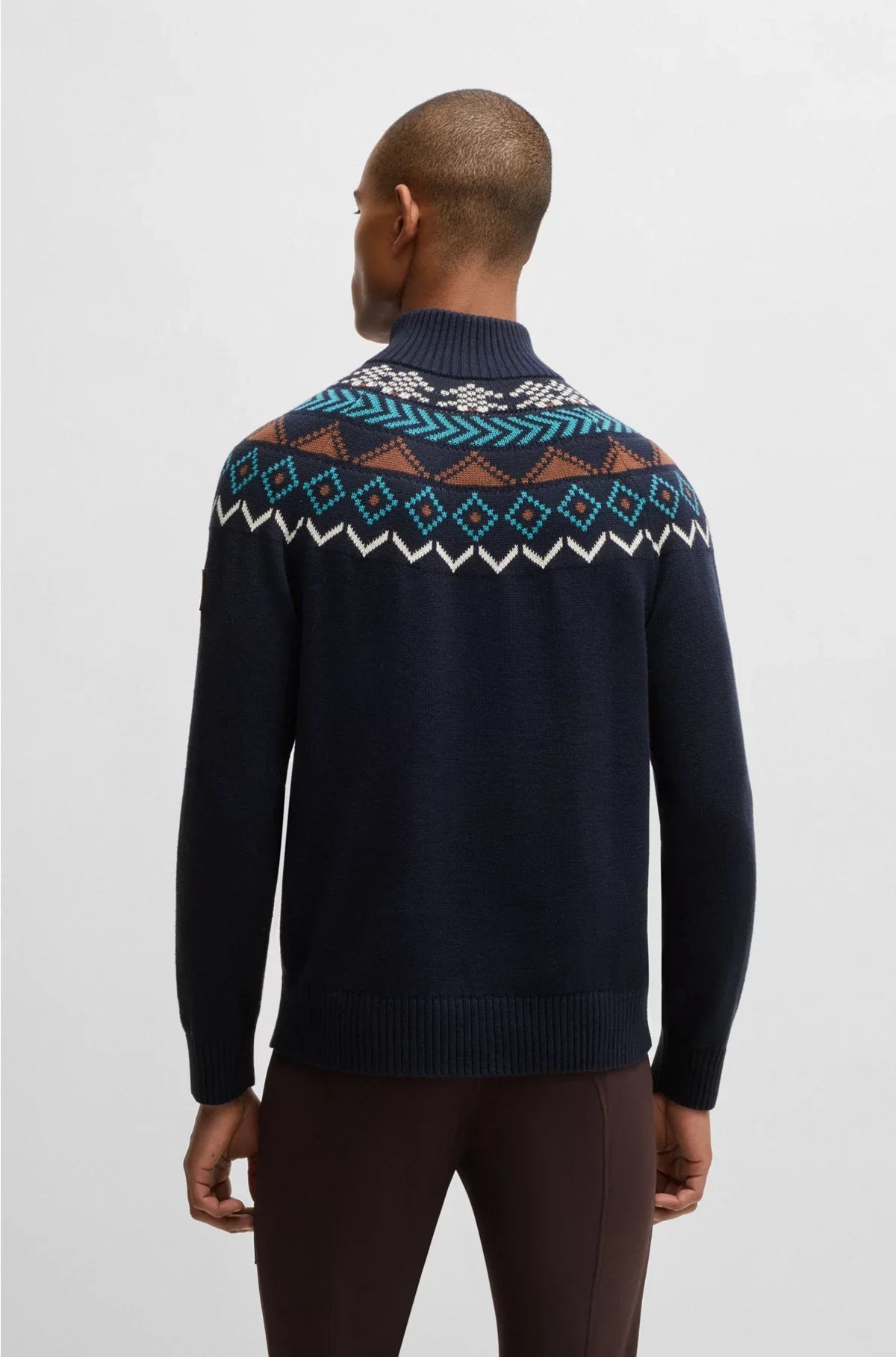 EQUESTRIAN TROYER SWEATER WITH KNITTED PATTERN