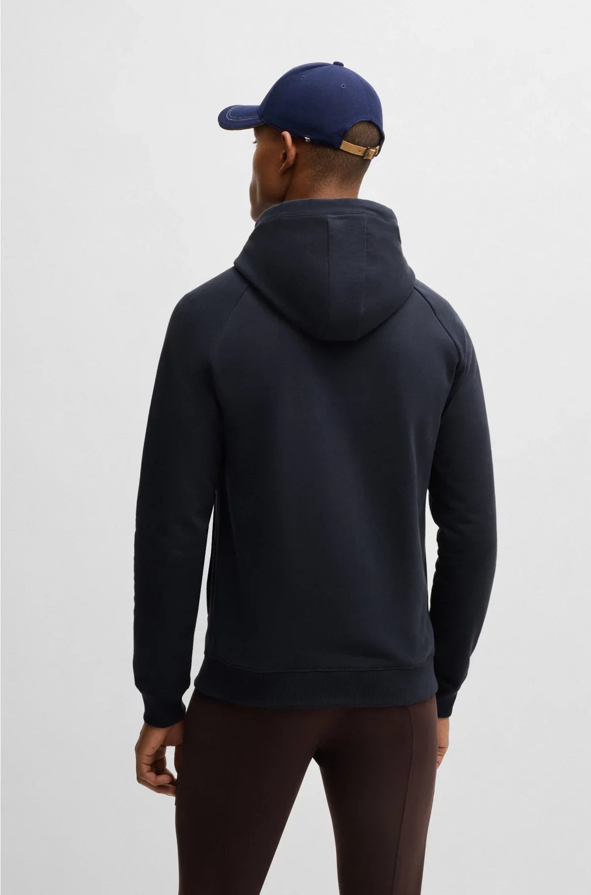 EQUESTRIAN ZIP-UP HOODIE IN ITALIAN STRETCH COTTON