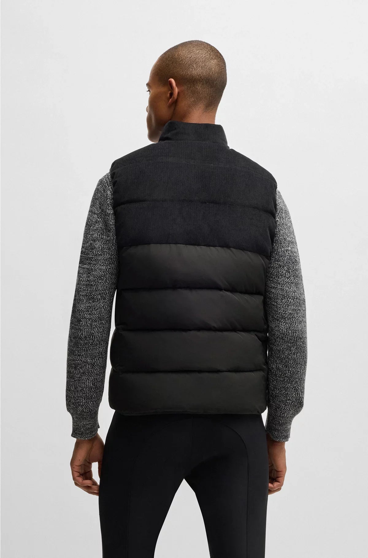 EQUESTRIAN WATERPROOF PADDED GILET WITH CORDUROY PANEL