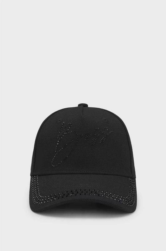 EQUESTRIAN CAP WITH CRYSTAL LOGO