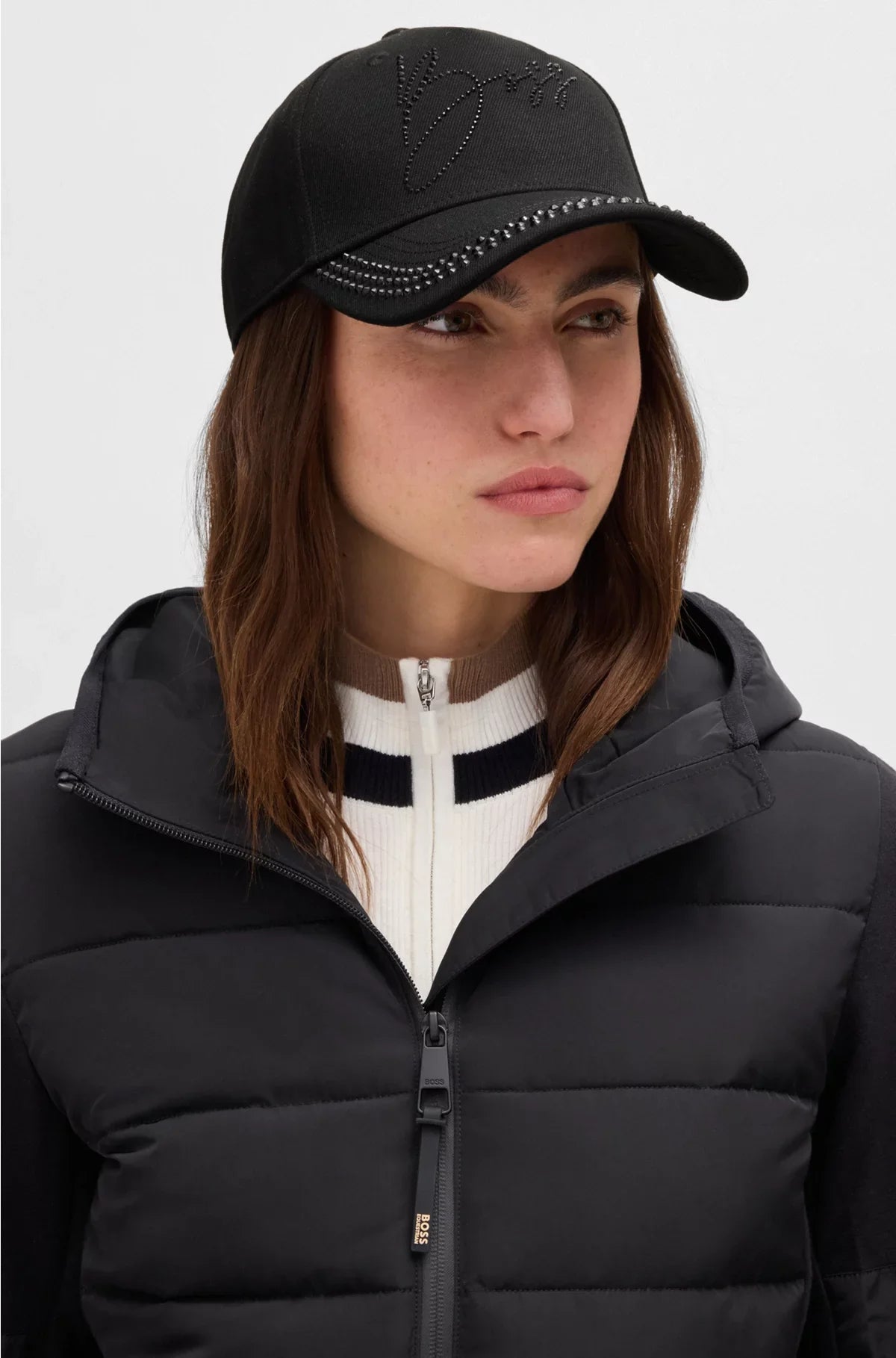 EQUESTRIAN CAP WITH CRYSTAL LOGO