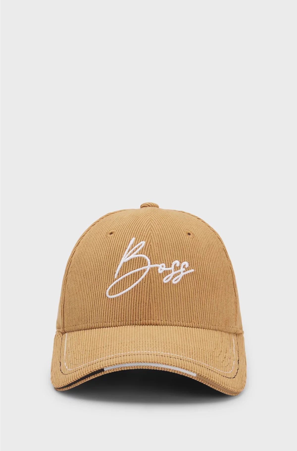 EQUESTRIAN CAP IN COTTON CORDUROY WITH LOGO EMBROIDERY