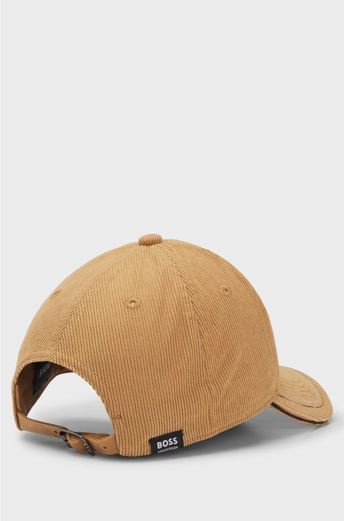 EQUESTRIAN CAP IN COTTON CORDUROY WITH LOGO EMBROIDERY