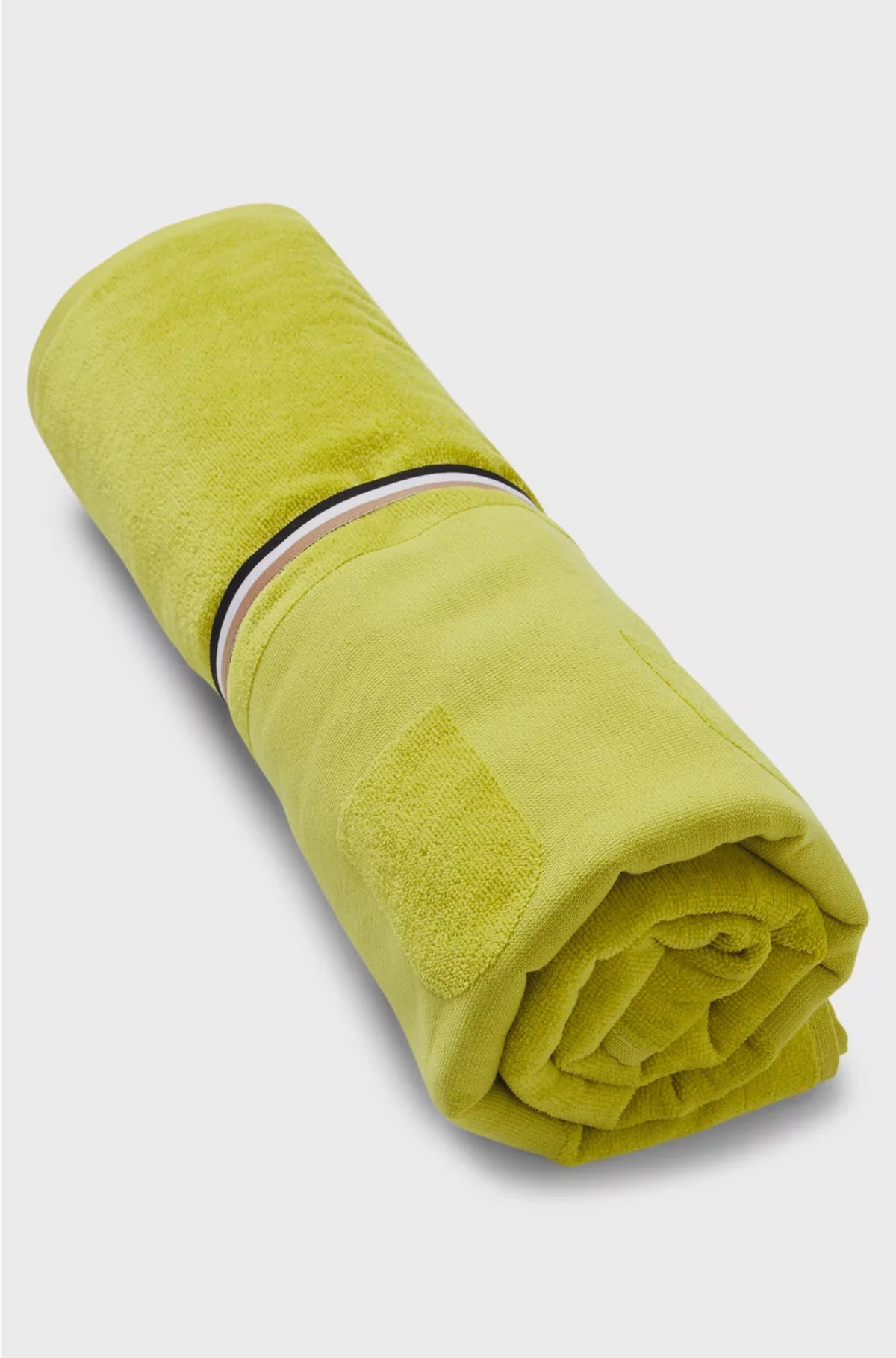 COTTON-VELVET BEACH TOWEL WITH SCULPTED LOGO
