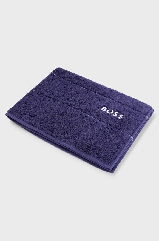 COTTON BATH MAT WITH CONTRAST LOGO EMBROIDERY