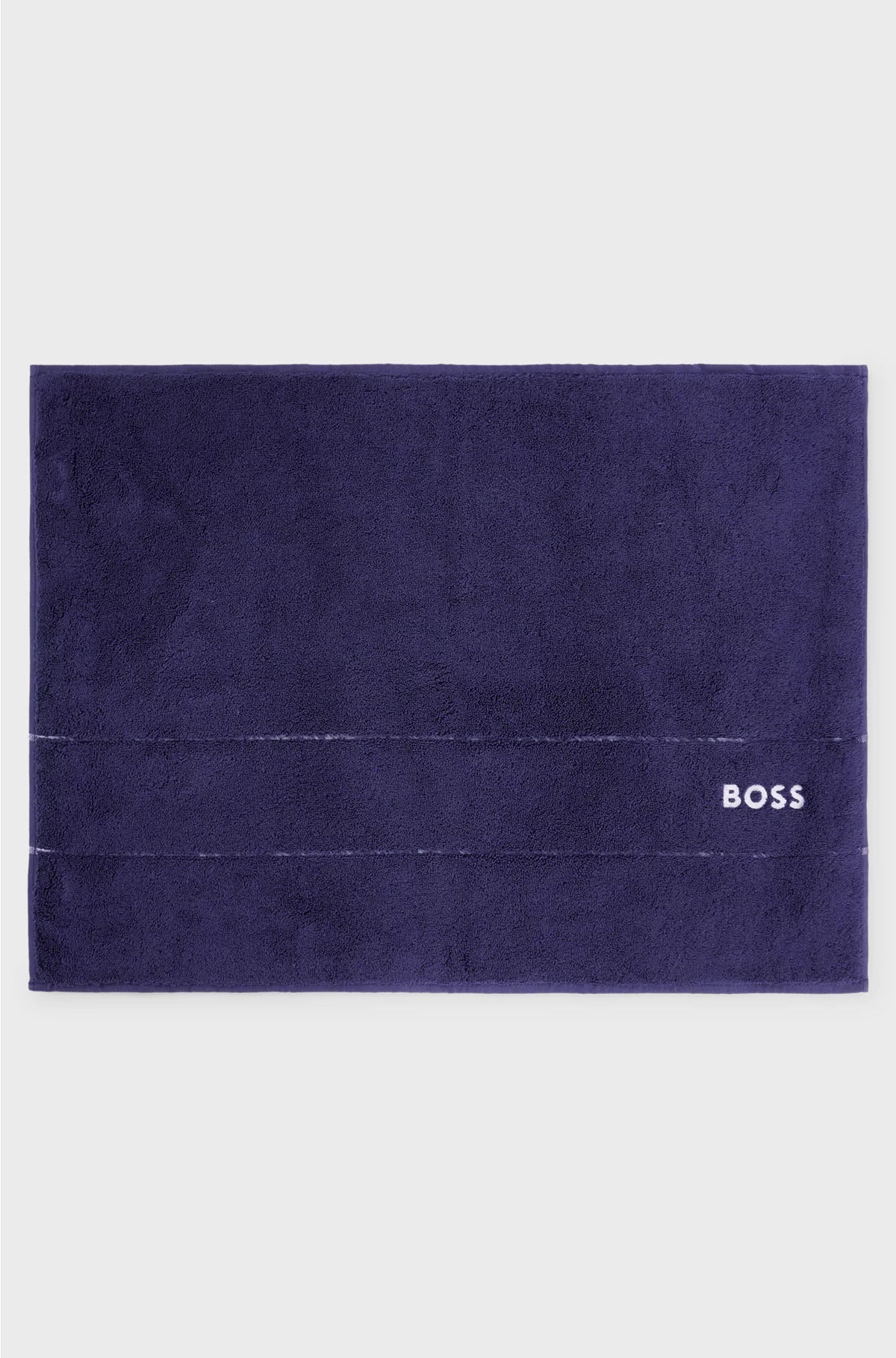 COTTON BATH MAT WITH CONTRAST LOGO EMBROIDERY