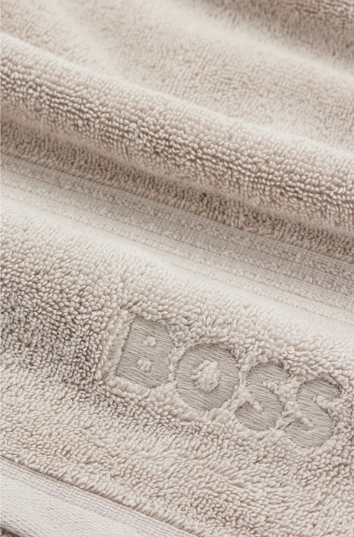 BEIGE AEGEAN-COTTON BATH SHEET WITH TONAL LOGO