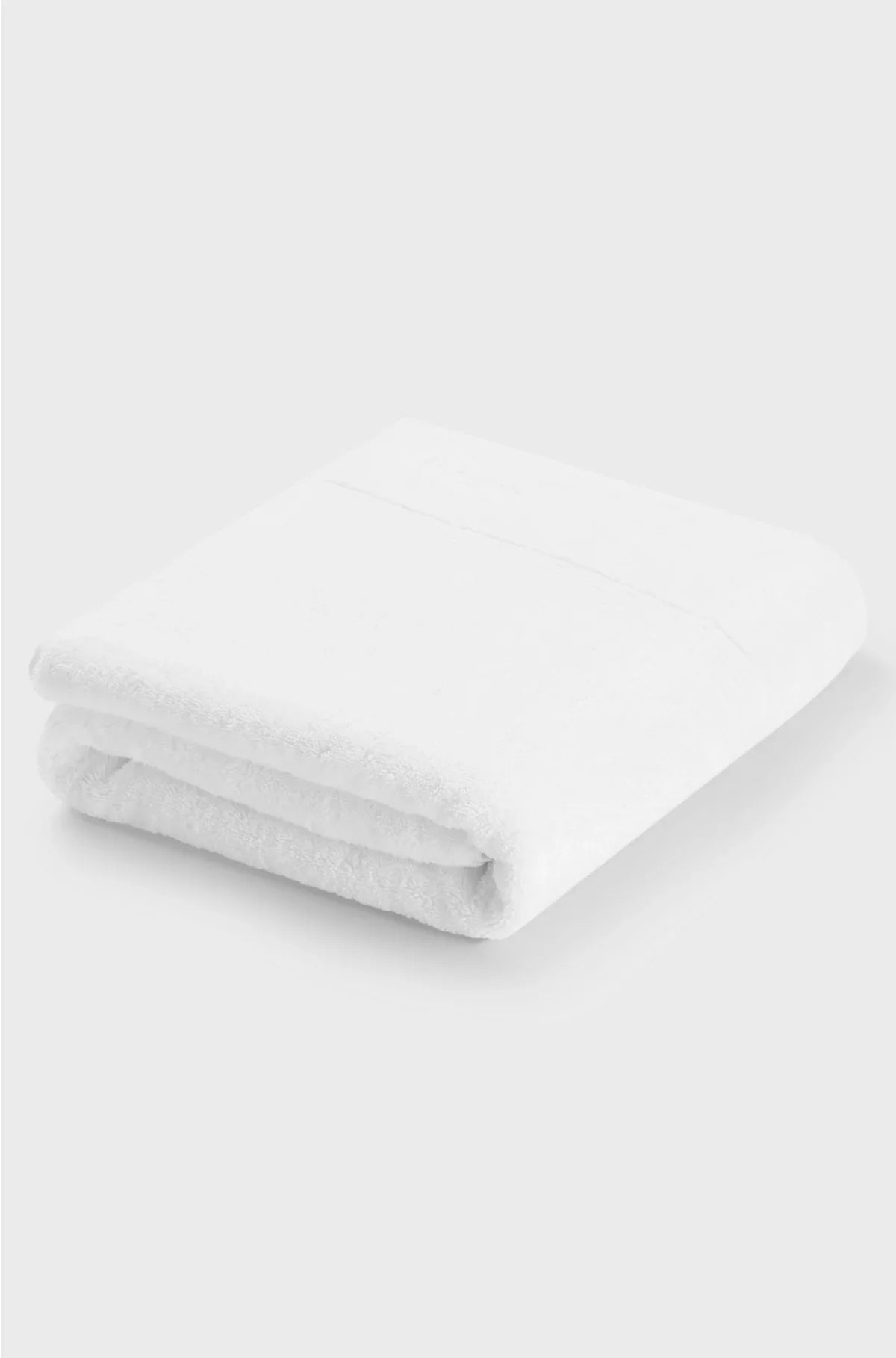 LOGO-EMBROIDERED BATH SHEET IN AEGEAN COTTON