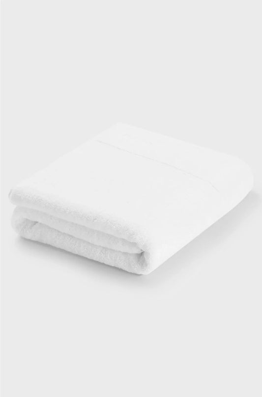 LOGO-EMBROIDERED BATH SHEET IN AEGEAN COTTON