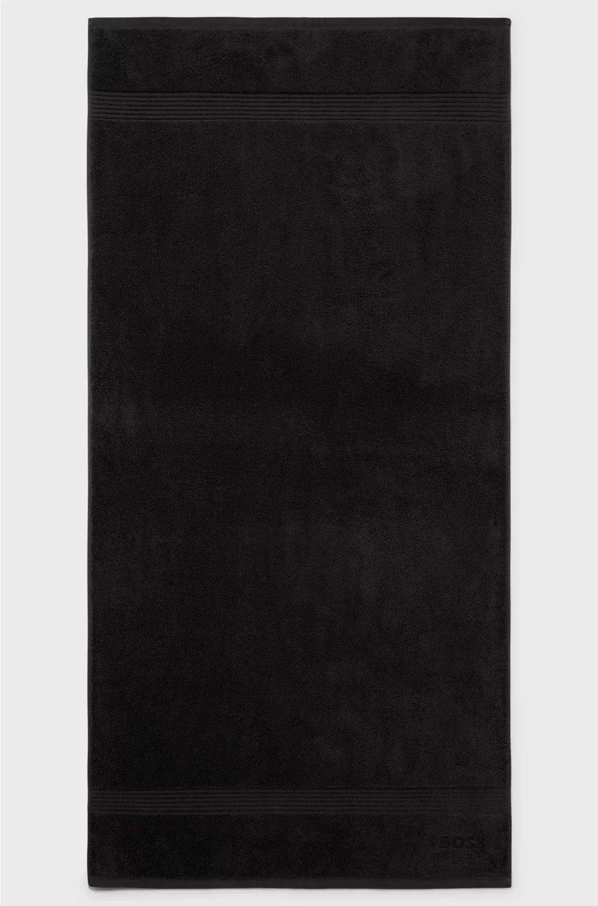 BLACK AEGEAN-COTTON BATH TOWEL WITH TONAL LOGO