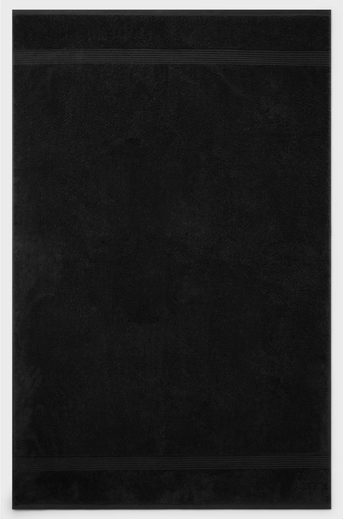 BLACK AEGEAN-COTTON BATH SHEET WITH TONAL LOGO