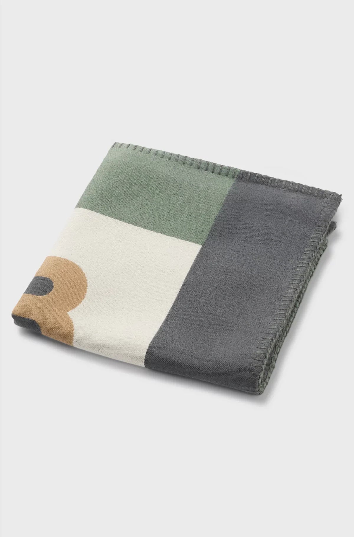 JACQUARD CUSHION COVER WITH WHIPSTITCHING