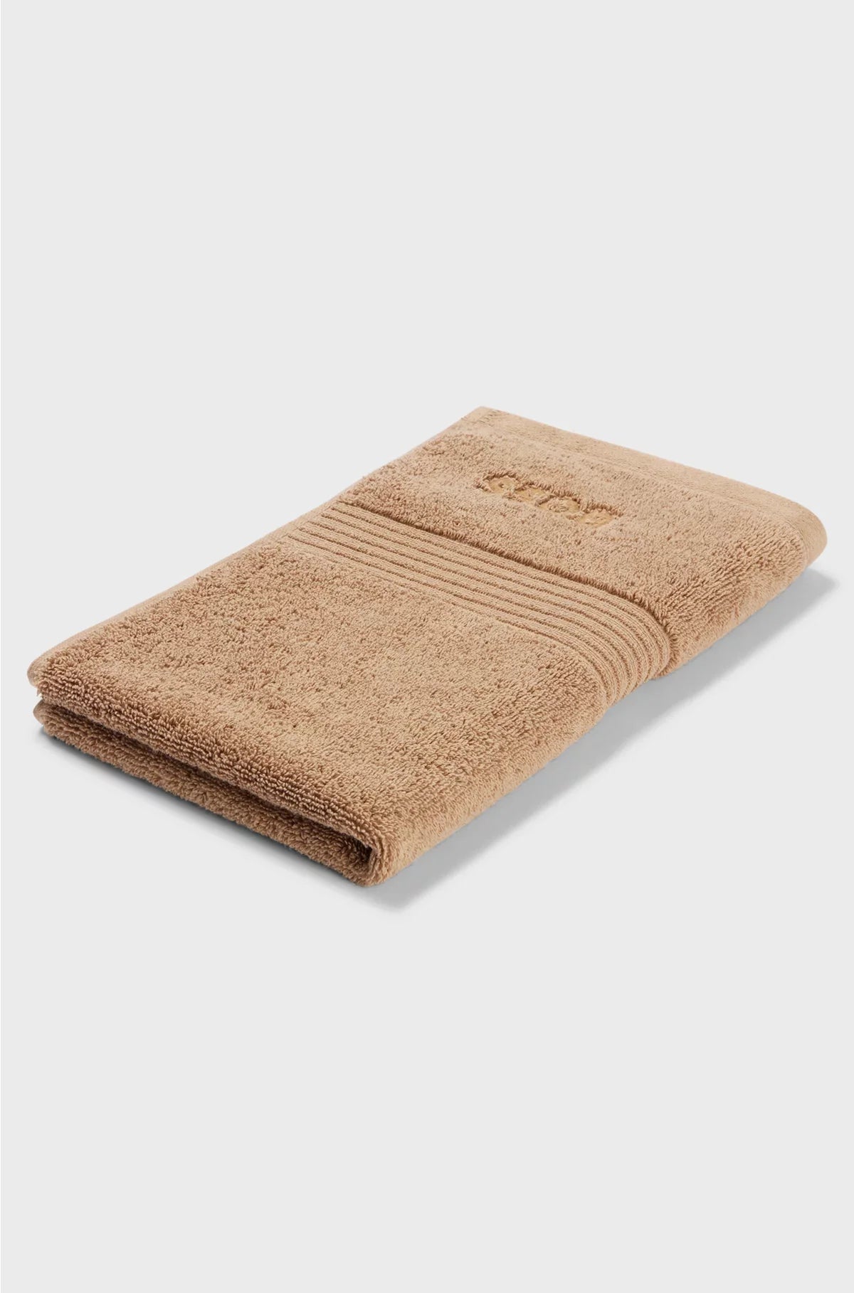 AEGEAN-COTTON GUEST TOWEL WITH TONAL LOGO