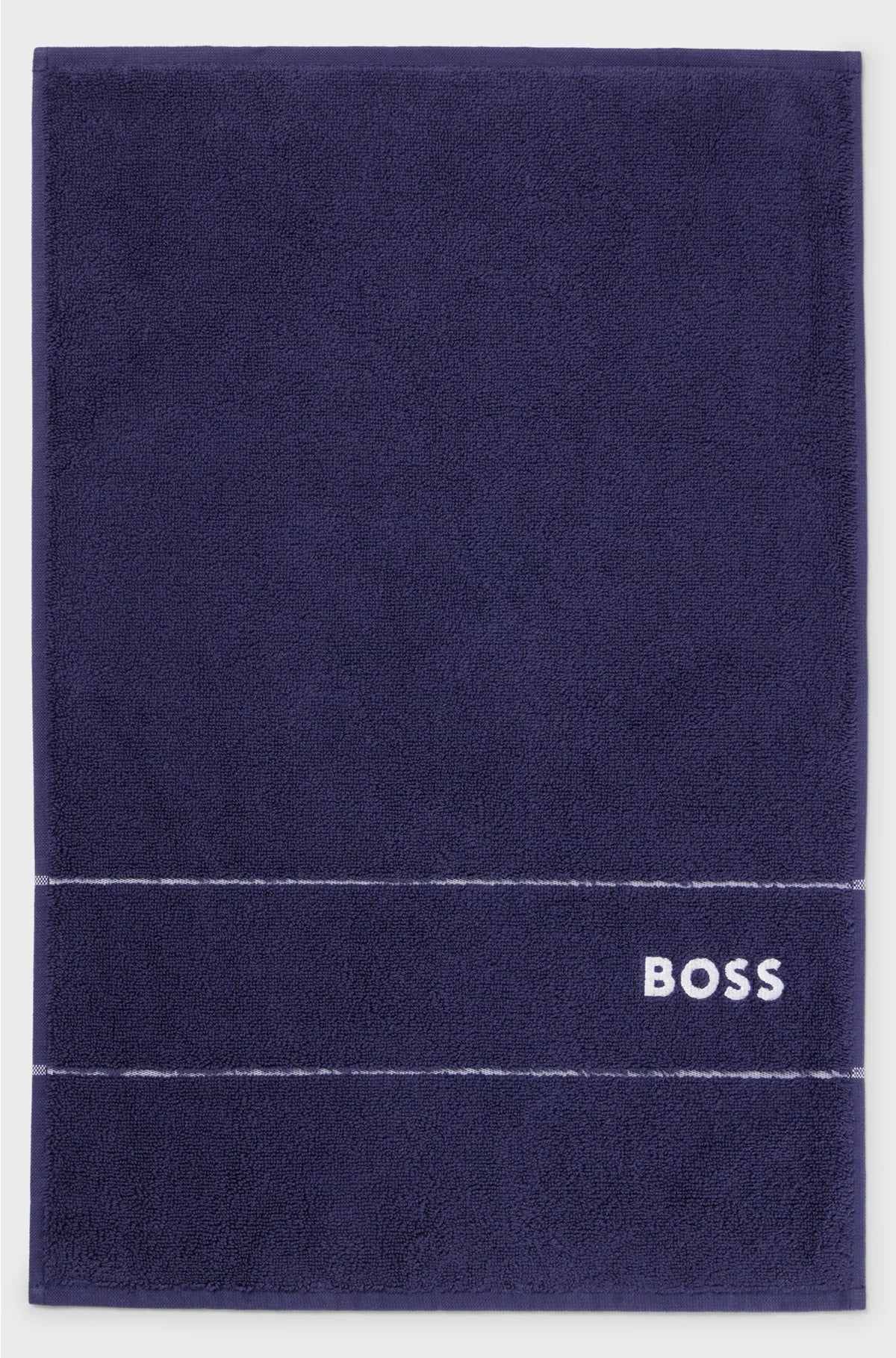 COTTON GUEST TOWEL WITH WHITE LOGO EMBROIDERY