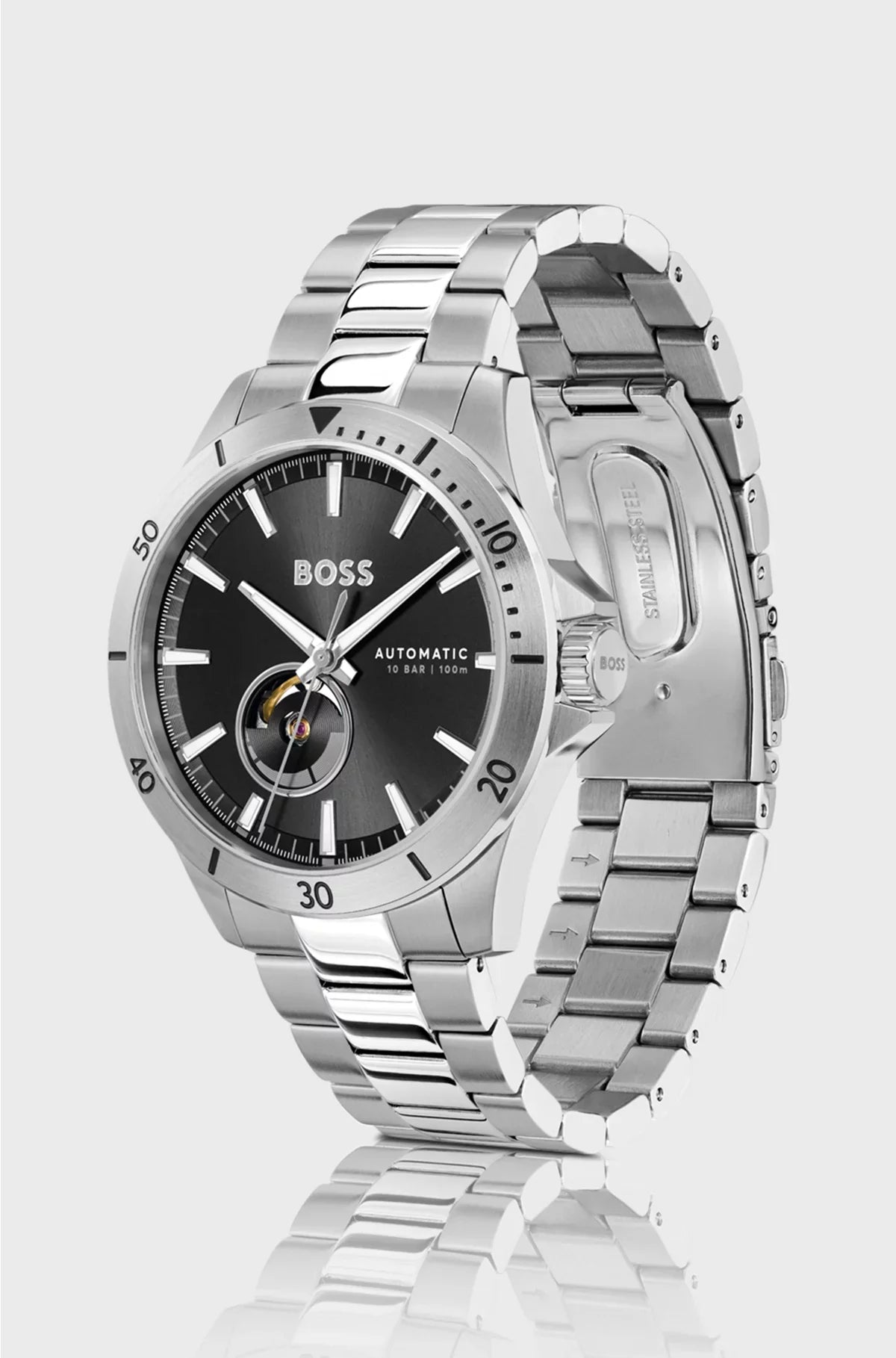 STAINLESS-STEEL WATCH WITH JAPANESE AUTOMATIC MOVEMENT