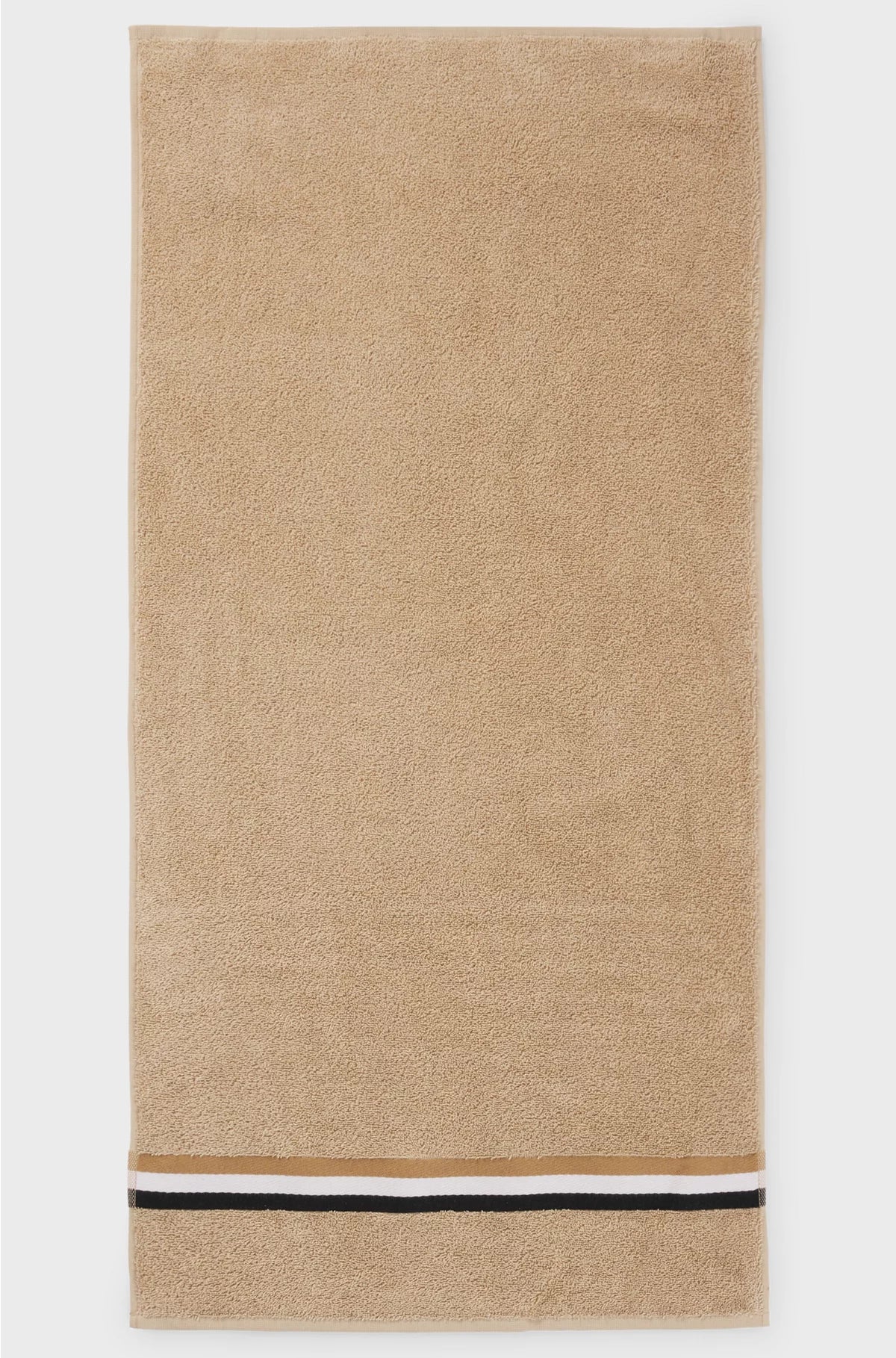 COTTON HAND TOWEL WITH SIGNATURE-STRIPE BORDER