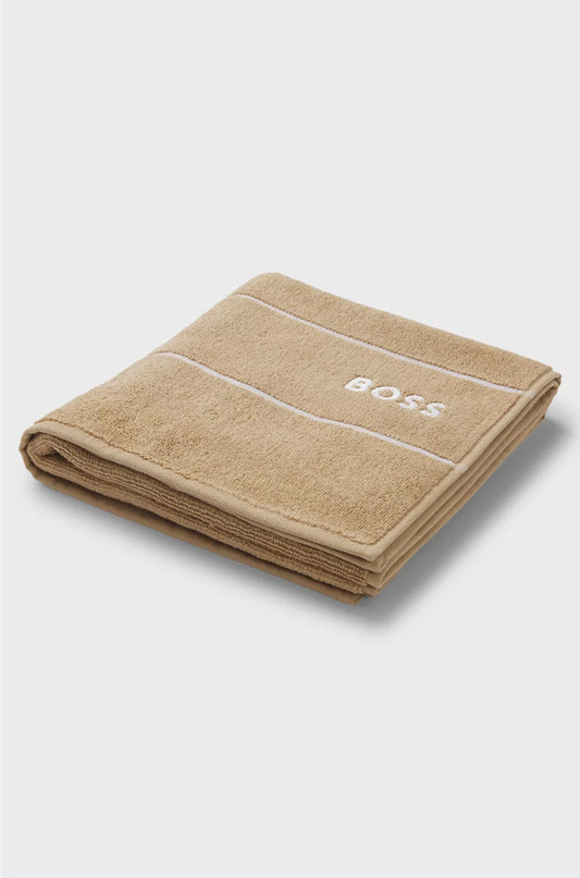 COTTON HAND TOWEL WITH WHITE LOGO EMBROIDERY