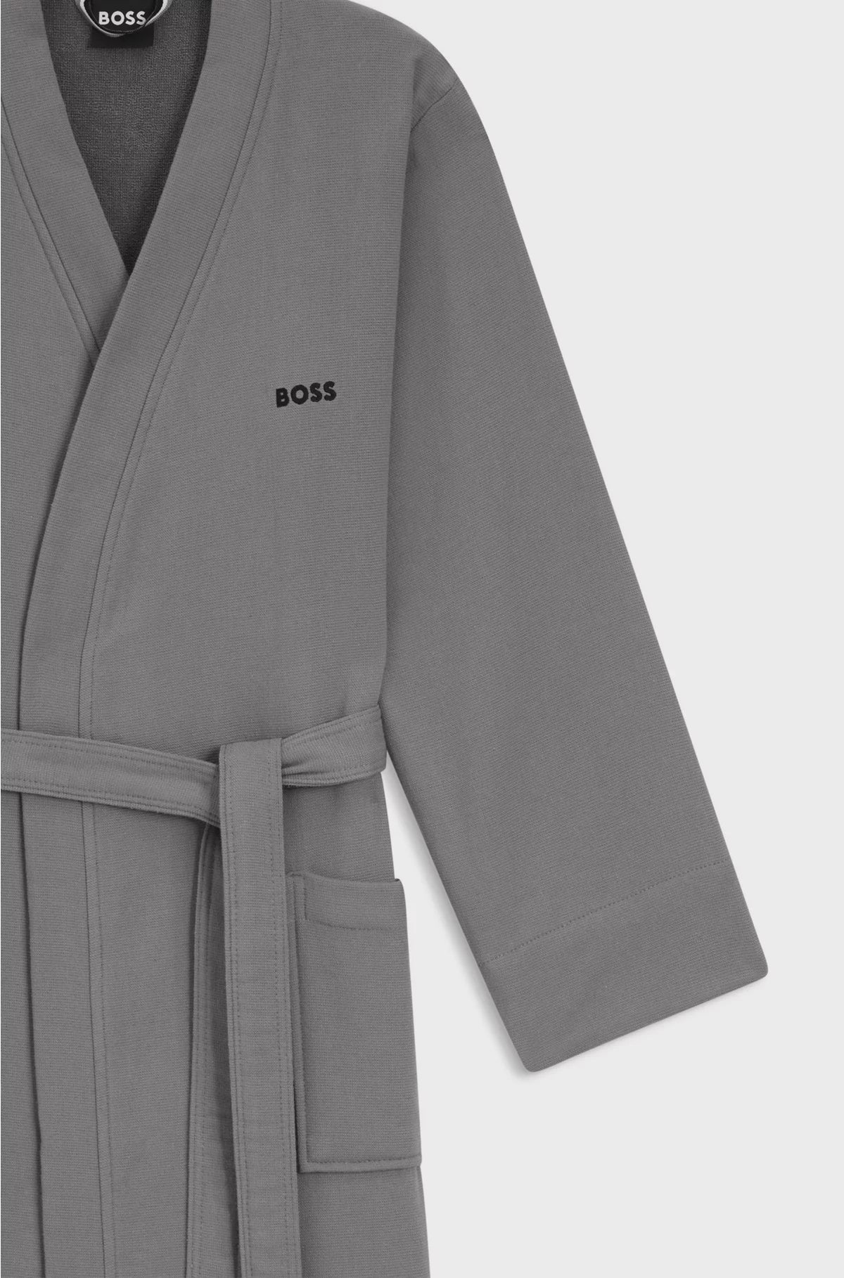 COTTON-TERRY DRESSING GOWN WITH QUICK-DRY INNER