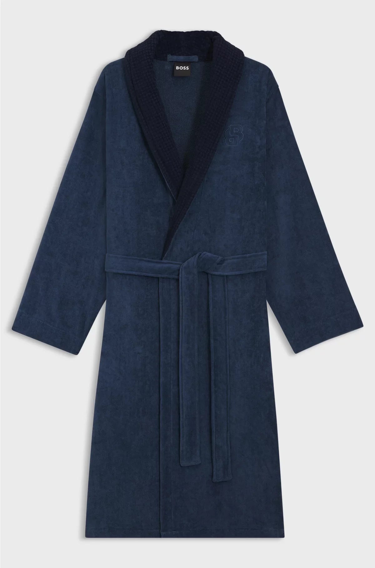COTTON VELVET DRESSING GOWN WITH DOUBLE B MONOGRAM