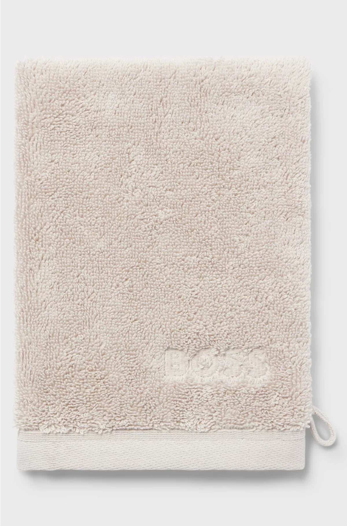 LOGO-EMBROIDERED WASH MITT IN AEGEAN COTTON