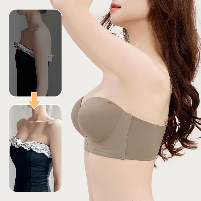 🔥SUPER OFFERTA🔥🌟Reggiseno Push-Up con Bretelle Invisibili e Chiusura Anteriore🥰