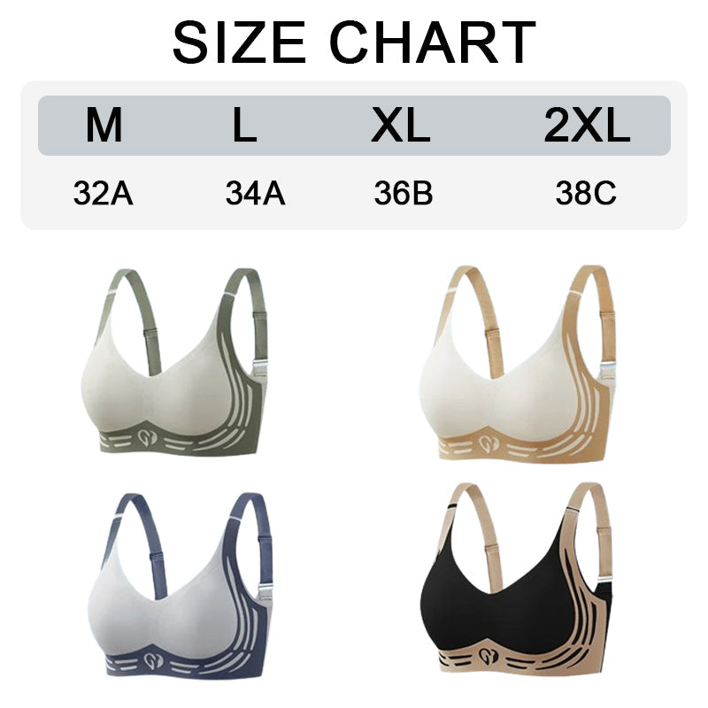 Reggiseno push-up senza cuciture e senza ferretti, anti-cedimento