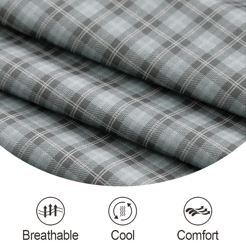 Camicia da uomo casual a maniche corte a quadri