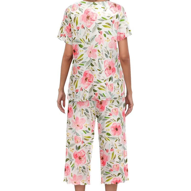 🎁Super Saldi Sconto del 50%⏳Pigiama da donna con stampa, top e pantaloni