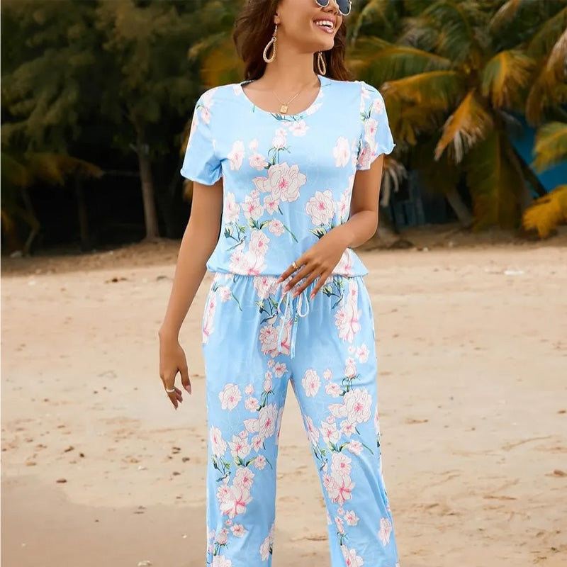 🎁Super Saldi Sconto del 50%⏳Pigiama da donna con stampa, top e pantaloni
