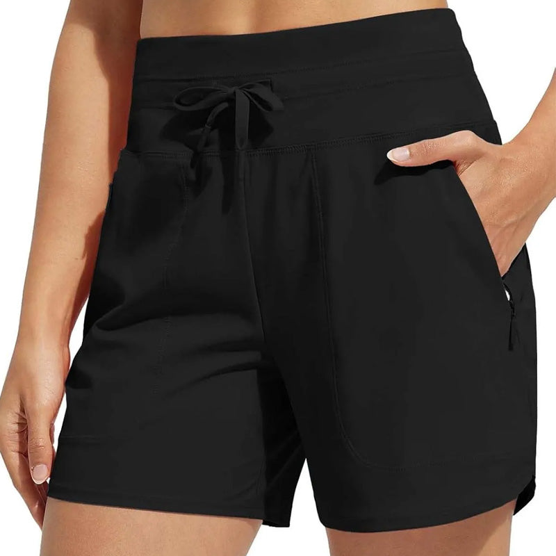 🌞Saldi Estivi 50% DI SCONTO🩳Pantaloncini da bagno da donna a vita alta ad asciugatura rapida
