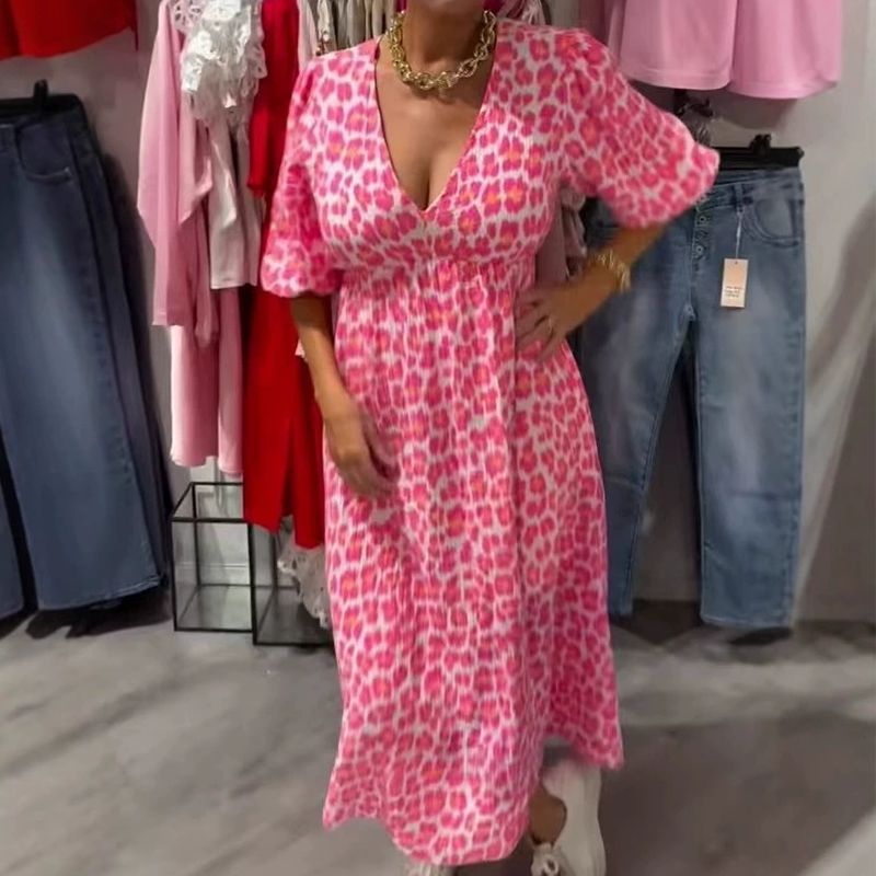 🏖️Summer Cool Deal: 50% OFF!!🎀Women's V-Neck Printed Dress